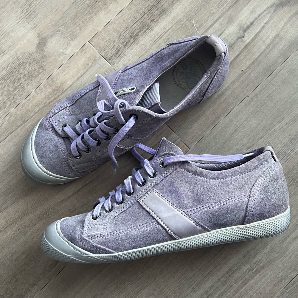 New-O.X.S. OXS Lavender suede track sneakers in a Size-36
